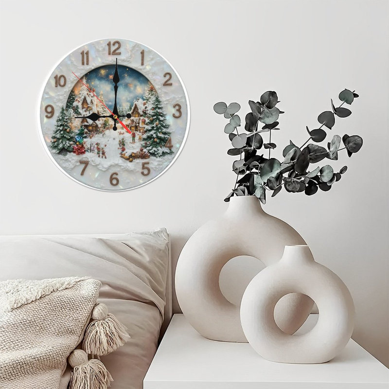 Christmas-Village-Clock