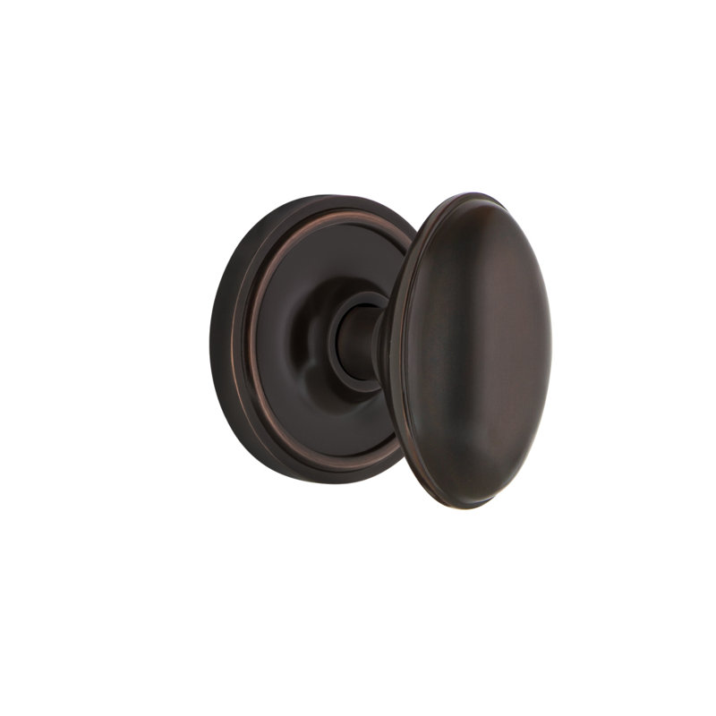 Classic Rosette with Homestead Door Knob, Timeless Bronze, 2.375"