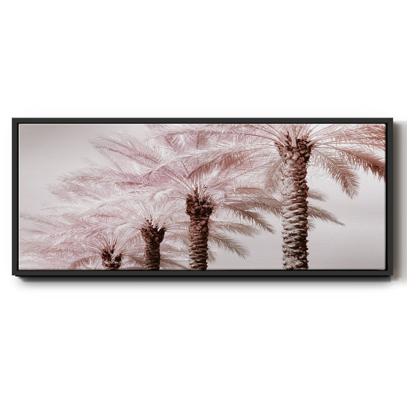 Palmes majestueuses - toile encadrée, H 20 po x l 50 po