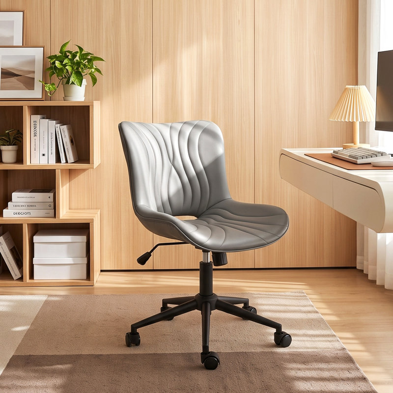 Chaise de bureau pivotante Mid-Century, Gris