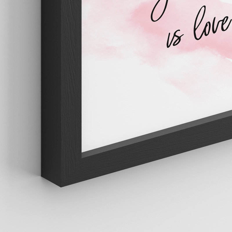 «All You Need Is Love Girl's Room» sur papier, H 10 po x l 8 po, Noir