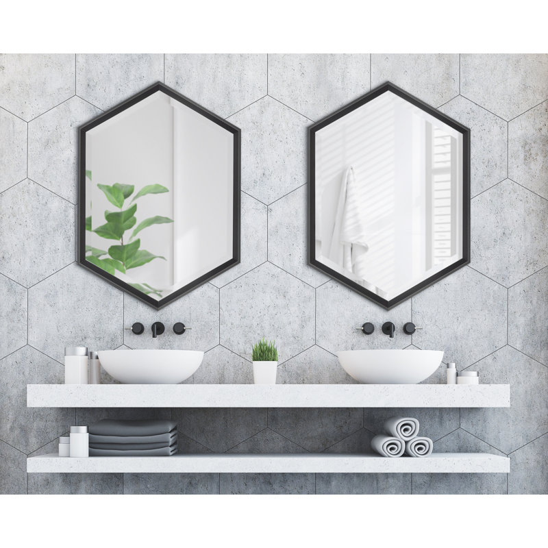 Bensonhurst Flat Mirror, Black, 31" H x 22" W