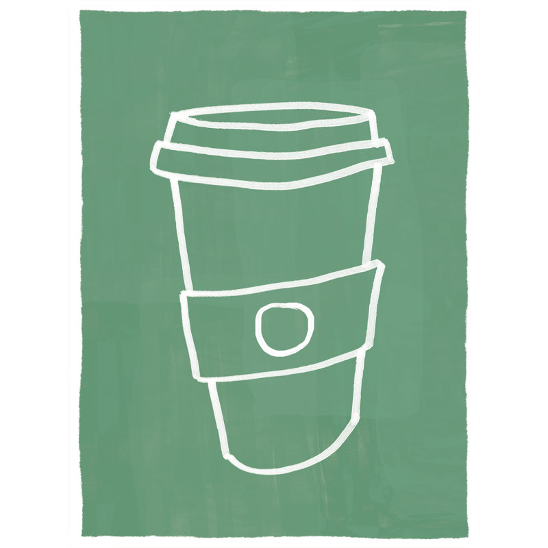 Abs Coffee Cup - Painting Print, 76cm H x 51cm W, Wrapped Canvas