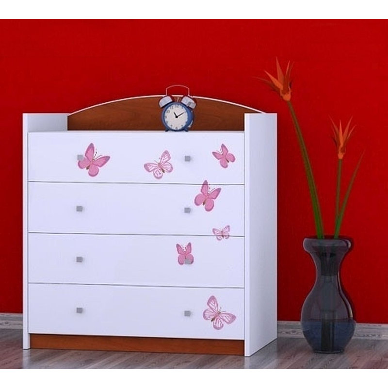 Newcastle 4 - Drawer Kids Dresser, Brown