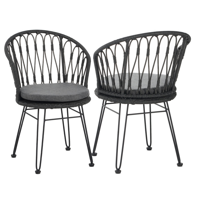 TAVON CHAIR, 2PCS avec 2 coussins, gris