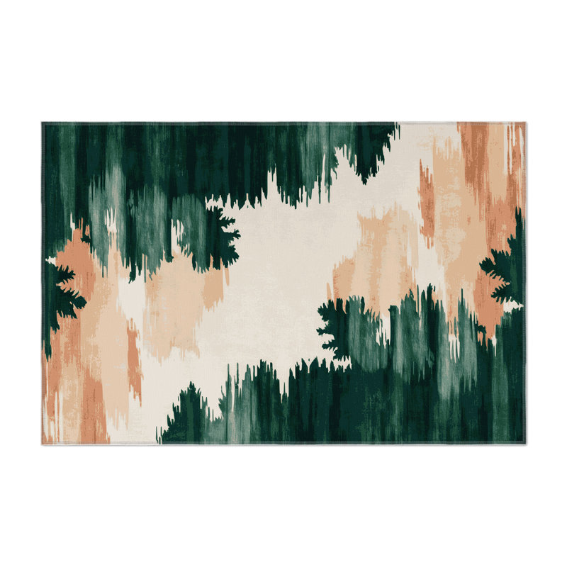 Tapis intérieur et extérieur beige Watercolor, Rectangle 9 pi x 12 pi