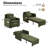 87''L 3-In-1 Convertible Sleeper Chair Bed, 3-Section Extra Length Adjustable Backrest  With 2 Cushions & Storage Bag-1712303263