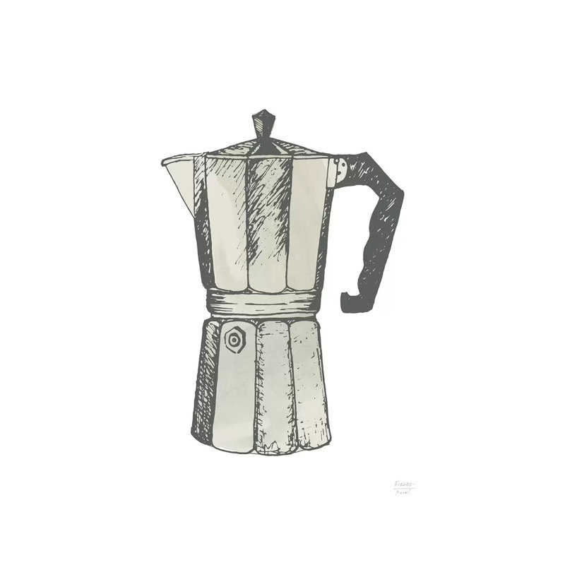 Espresso Coffee Maker - Print on Canvas, Wrapped Canvas, 30.48cm H x 20.32cm W x 1.91cm D