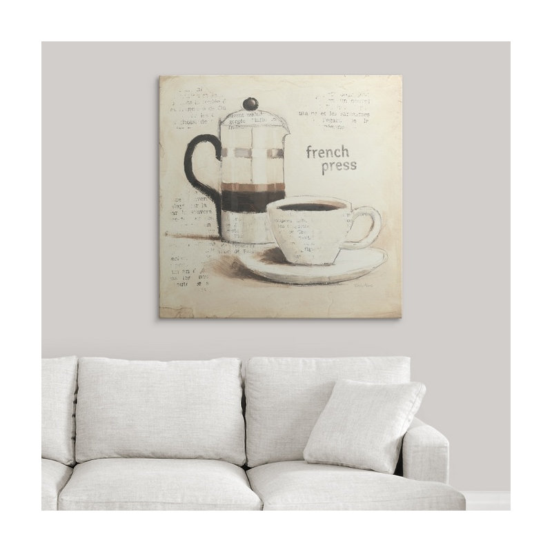 « iii » par emily adams, impression Parisian Coffee, H 35 po x l 35 po x P 1,5 po, Toile