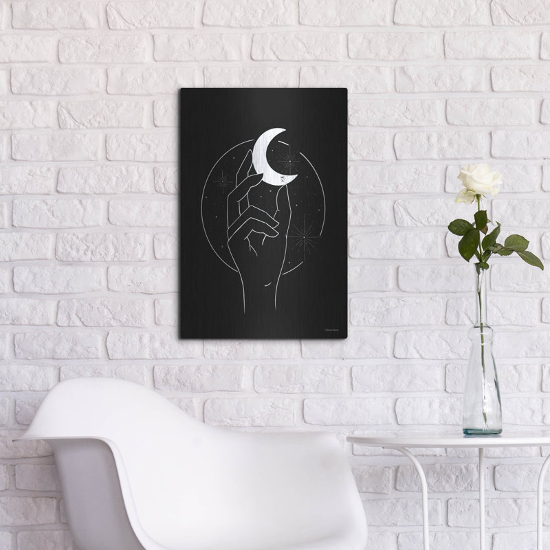 Art mural en métal luxueux «How to Catch the Moon» par Rachel Nieman, 16 po x 24 po, H 16 po x l 12 po