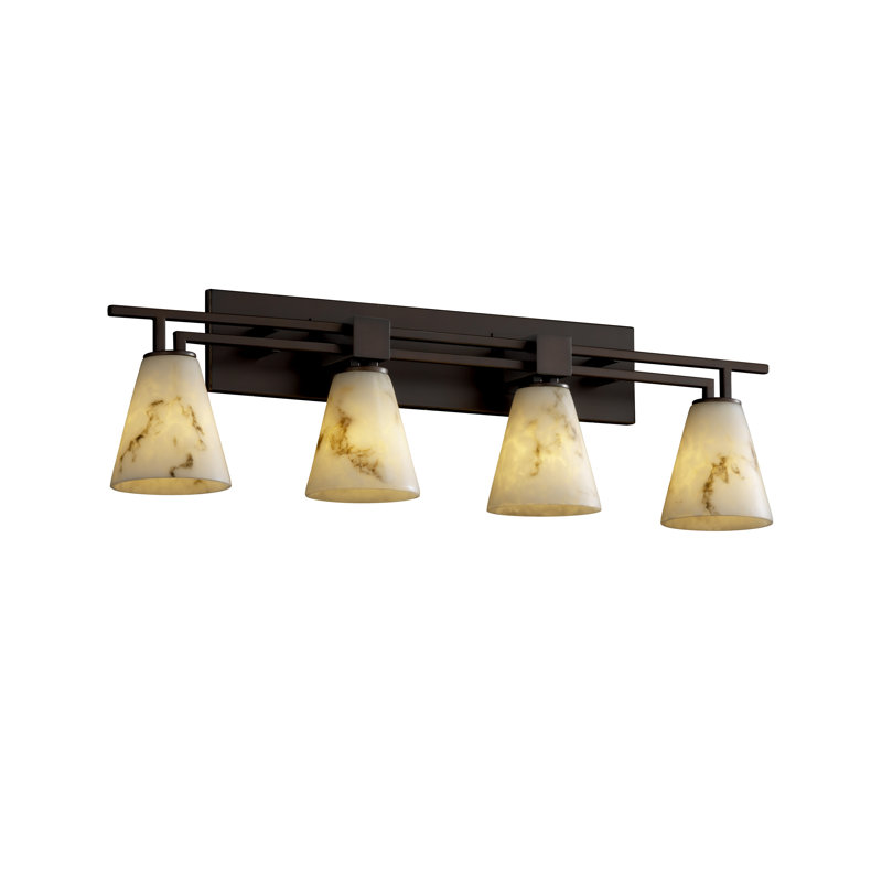 Robleh 4 - Light Vanity Light, Square with Flat Rim, Dark Bronze