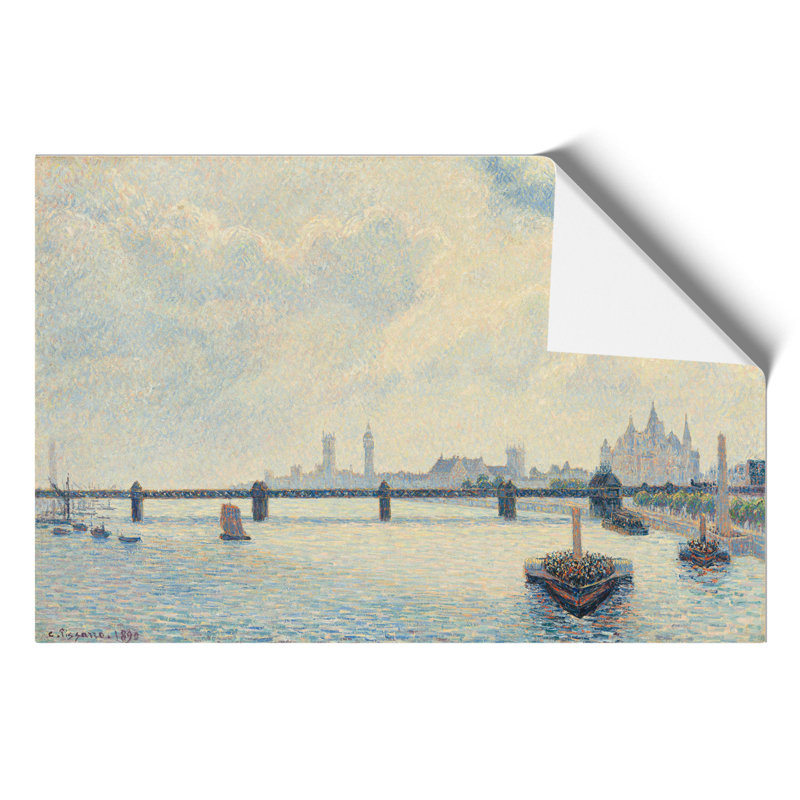 Charing Cross Bridge, London by Camille Pissarro - Frameless Print, 21cm H x 30cm W x 0.1cm D