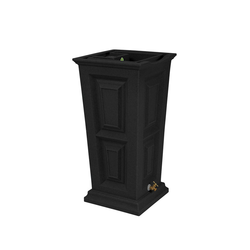 Baril d'eau de pluie 45 gallons Savannah, Noir