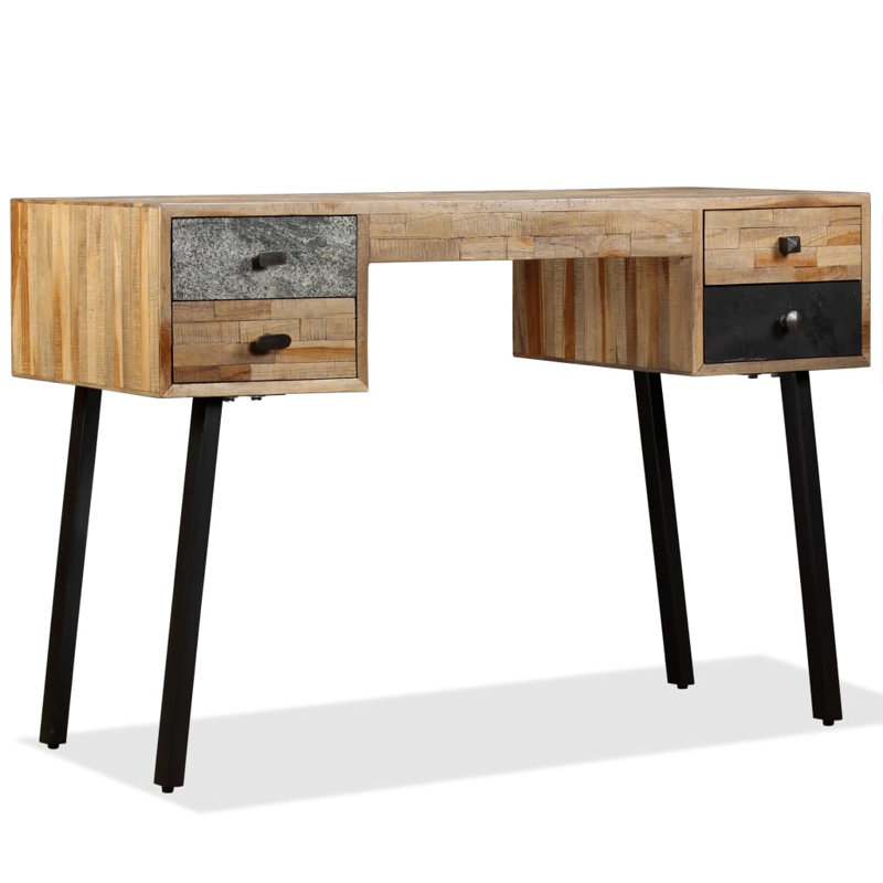Glidden Solid Wood Top Metal Base Writing Desk