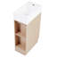 Meuble-lavabo 18,6 po avec lavabo en céramique, porte et armoire de rangement-990652876