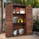Beneouya 60-Inch Solid Wood Storage Shed With Vertical Garden Design