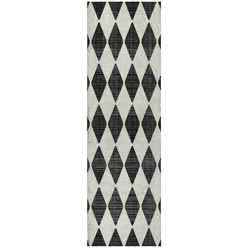 Tapis à poils longs de qualité supérieure lavable à la machine Dream ADS578, Black, 2'3" x 7'6" Runner