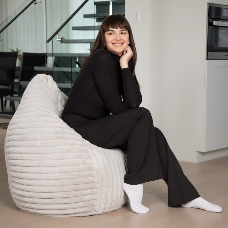 Fauteuil à billes Raya, Polyester beige