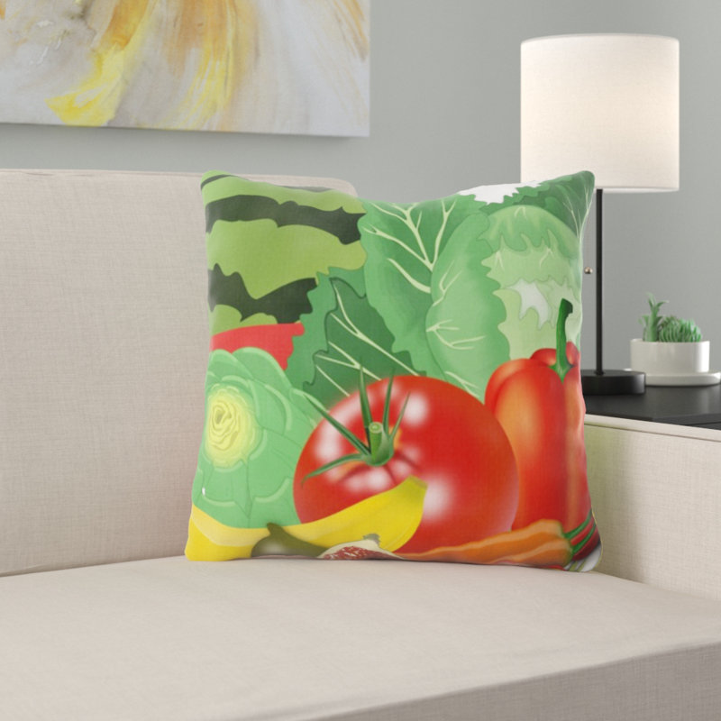 Coussin décoratif fruits