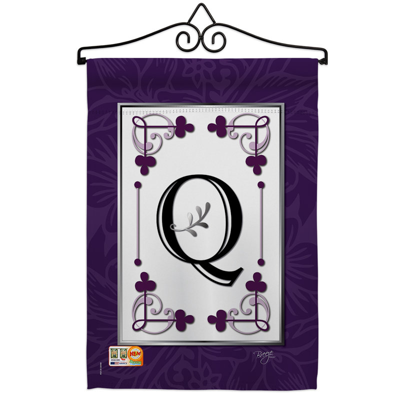 Classique classique 2 faces polyester 19 x 13 po ensemble de drapeaux, Q