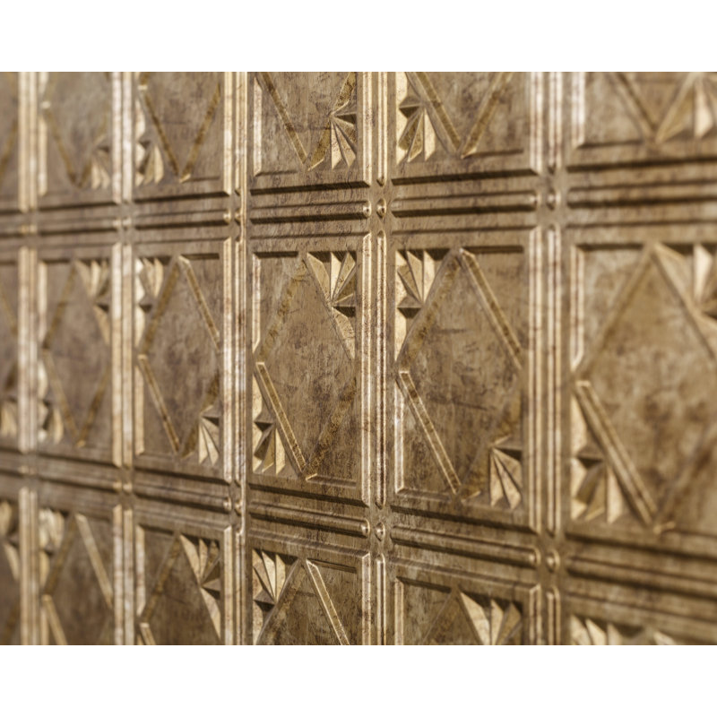 Bermuda Bronze 3D Embossed Tin Backsplash Panels