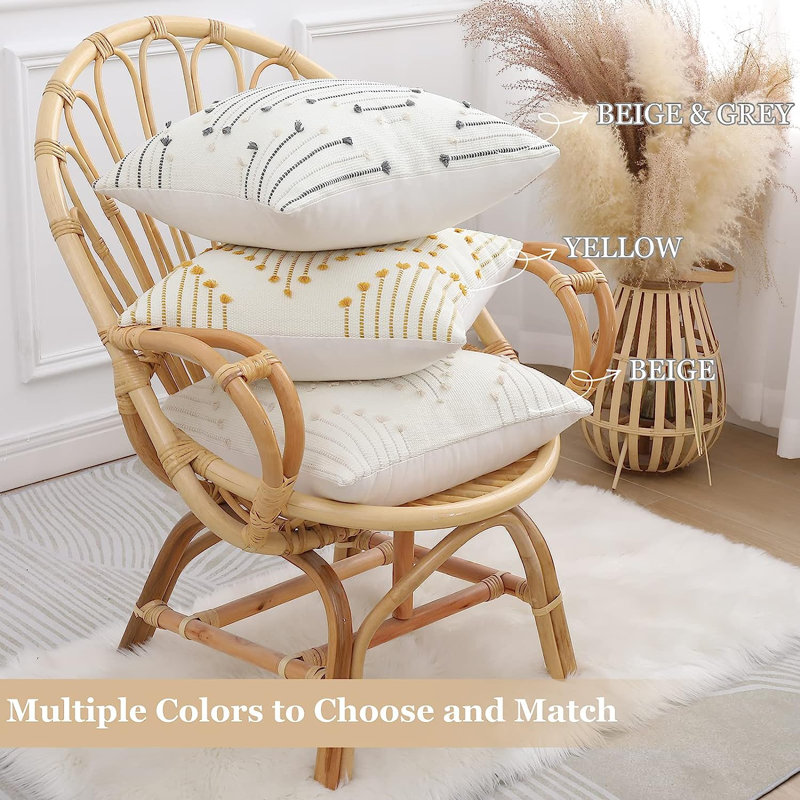 Housse de coussin , Beige, 18 po x 18 po