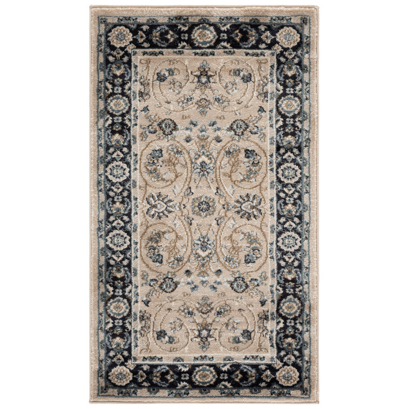 Klose Performance Oriental Rug, Gray/Cream, Square 8'