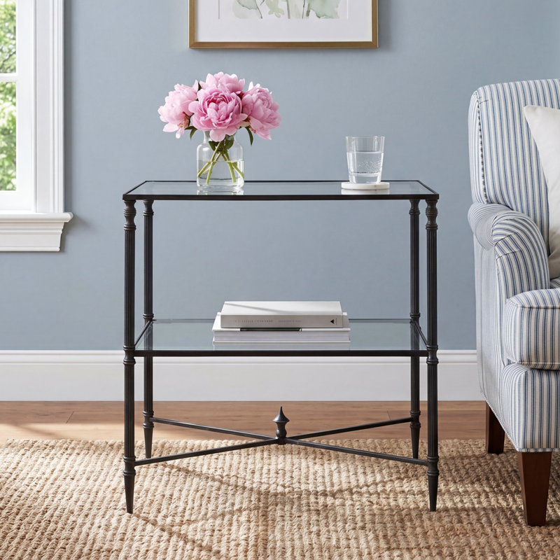 Allenhurst Mirrored Glass Top End Table