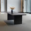 Table de salle à manger rectangulaire moderne en bois massif noir-1947281970