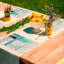 Ensemble de 4 napperons exclusifs Fizz Modern Designer deux plis, 14 x 18, cuisine et salle à manger
