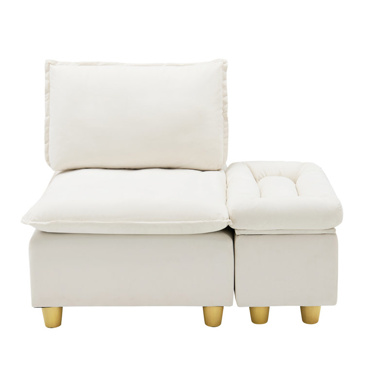 Canapé simple rembourré, Beige