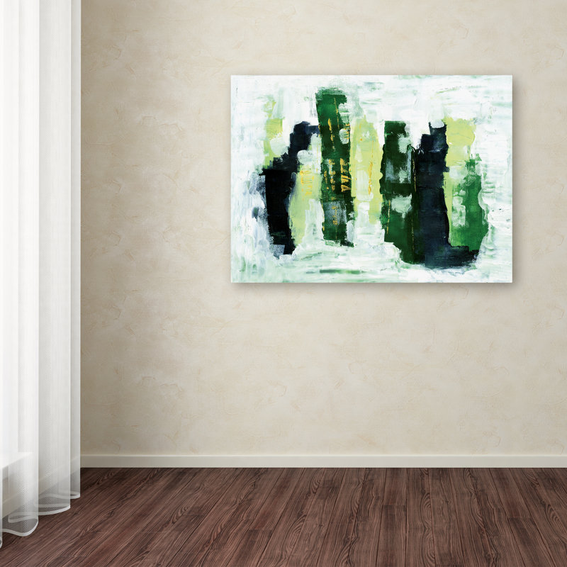 « abstract 1 green », impression sur toile tendue, H 14 po x l 19 po x P 2 po