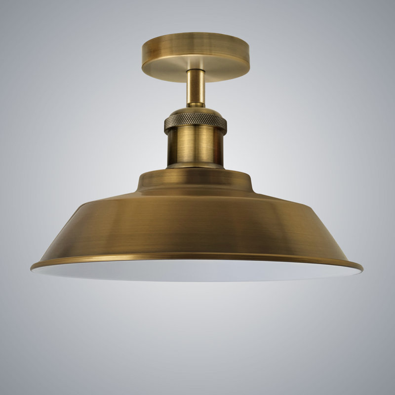 Kymani Semi Flush Mount, Yellow Brass