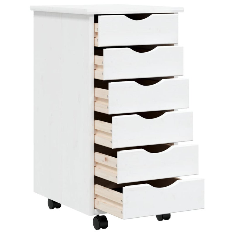 Miljana 34cm W 6 - Drawer Chest of Drawers, White