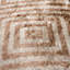 Coussin en velours fait à la main - motif de labyrinthe beige, 16 po x 24 po