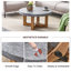 Table basse ronde en bois aggloméré Modern Texture - diamètre 31,4 po.