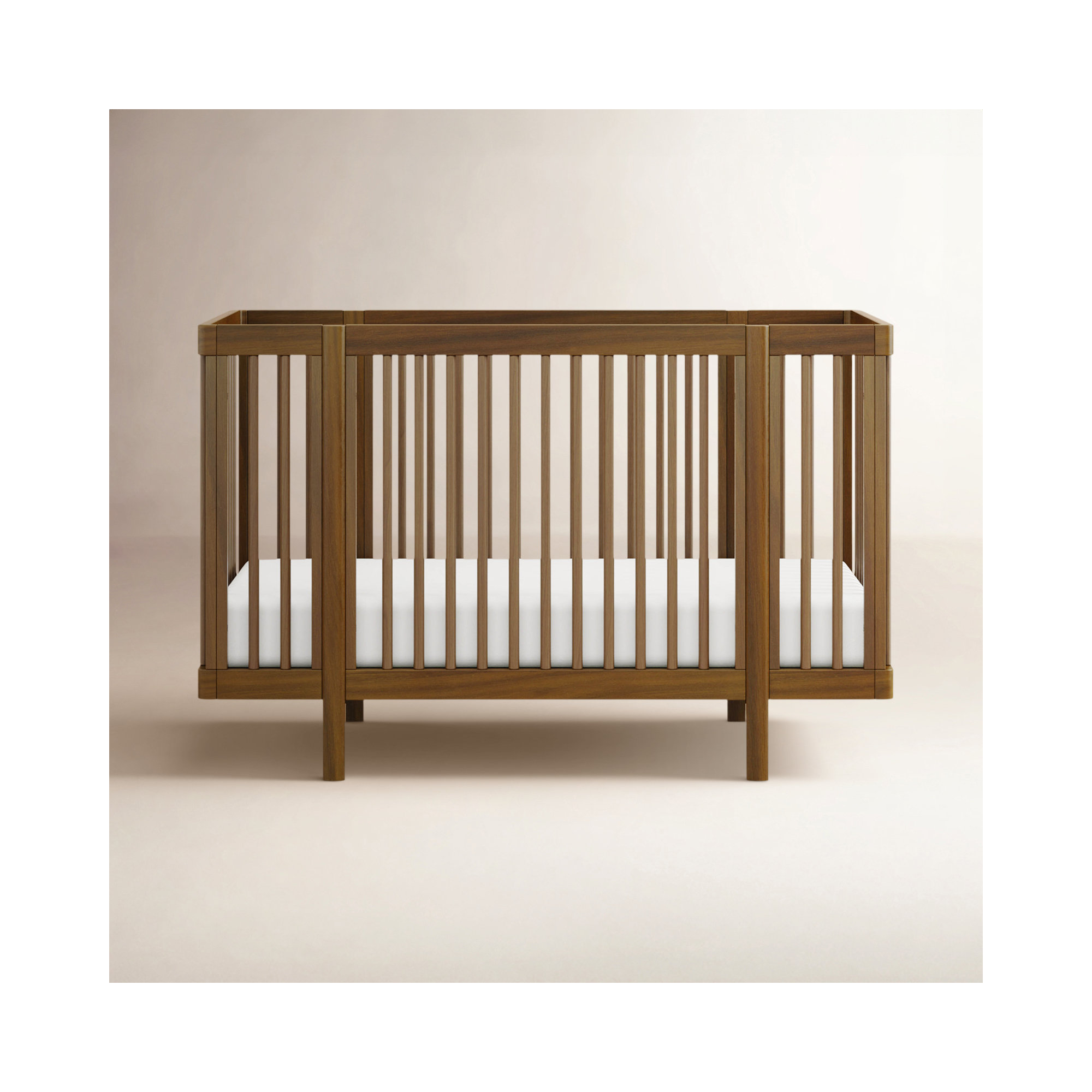 Pogo 8-in-1 Convertible Crib with All-Stages Conversion Kits, Natural Walnut