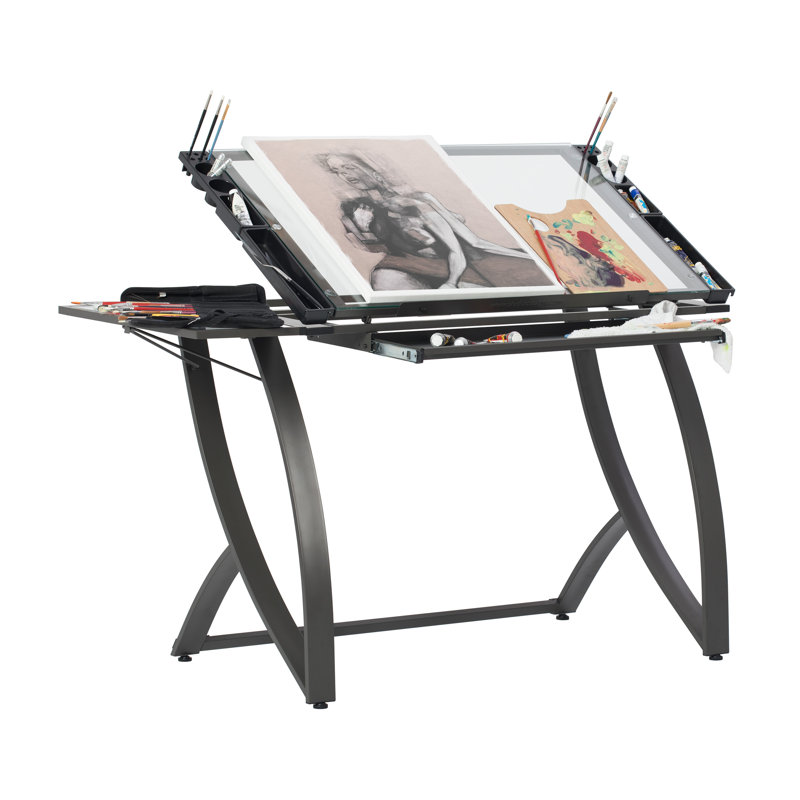 Table d'artisanat en verre Courson