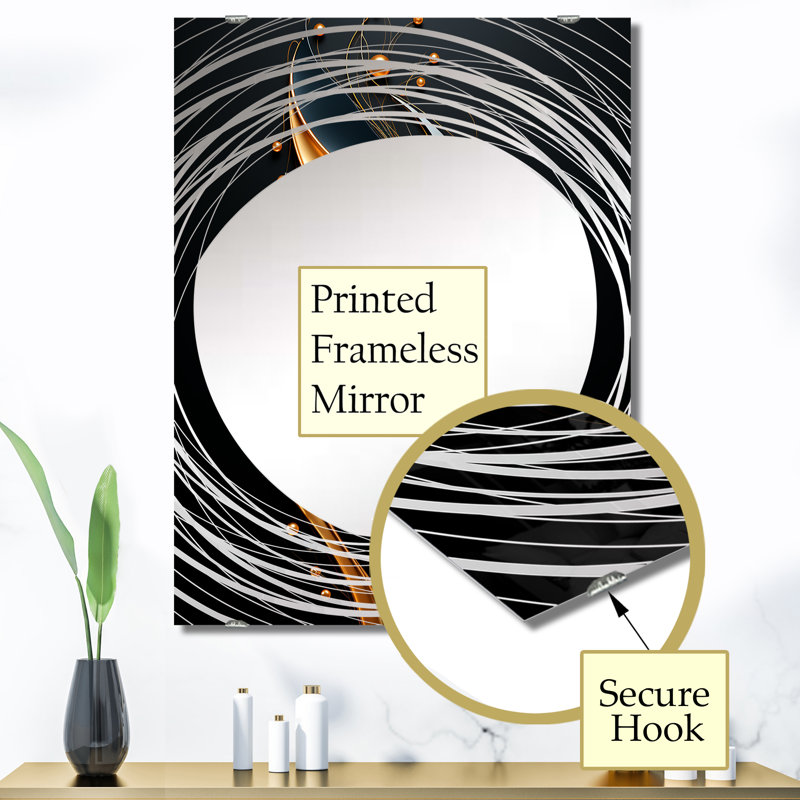 Urcino - Grand miroir mural abstrait MIR135362, 40 po x 30 po