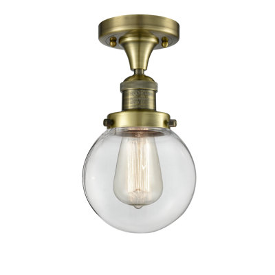 Plafonnier semi-encastré simple sphère 6 po Araujo