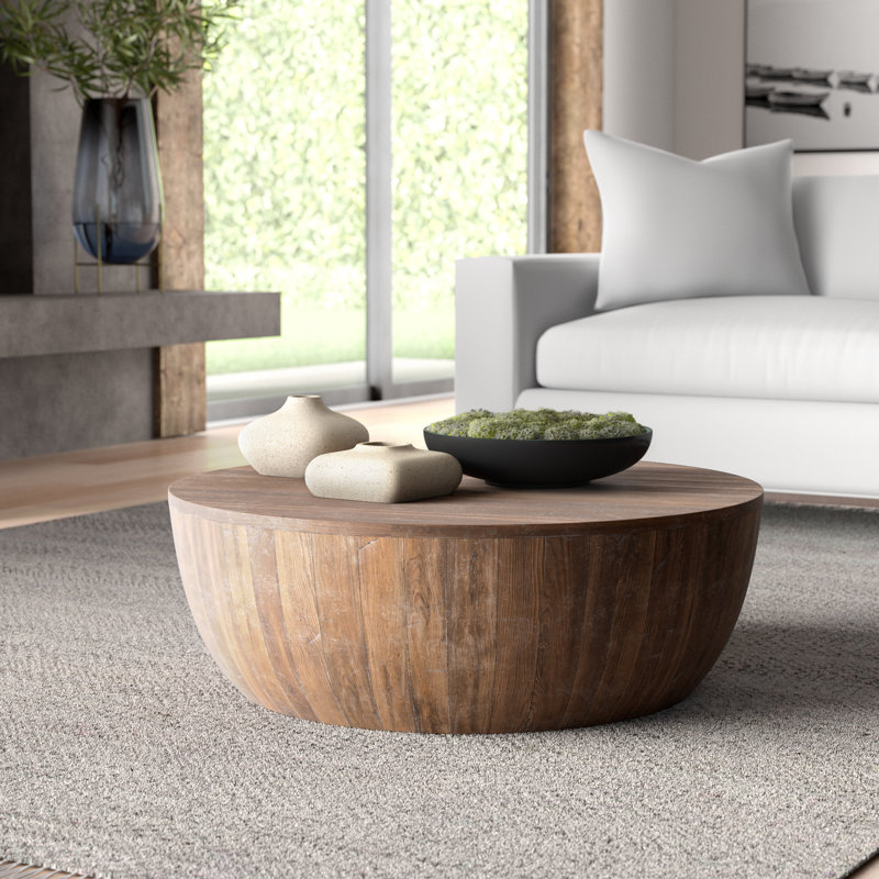 Jacob Solid Wood Cocktail Table, 12" H x 35.5" W x 35.5" D
