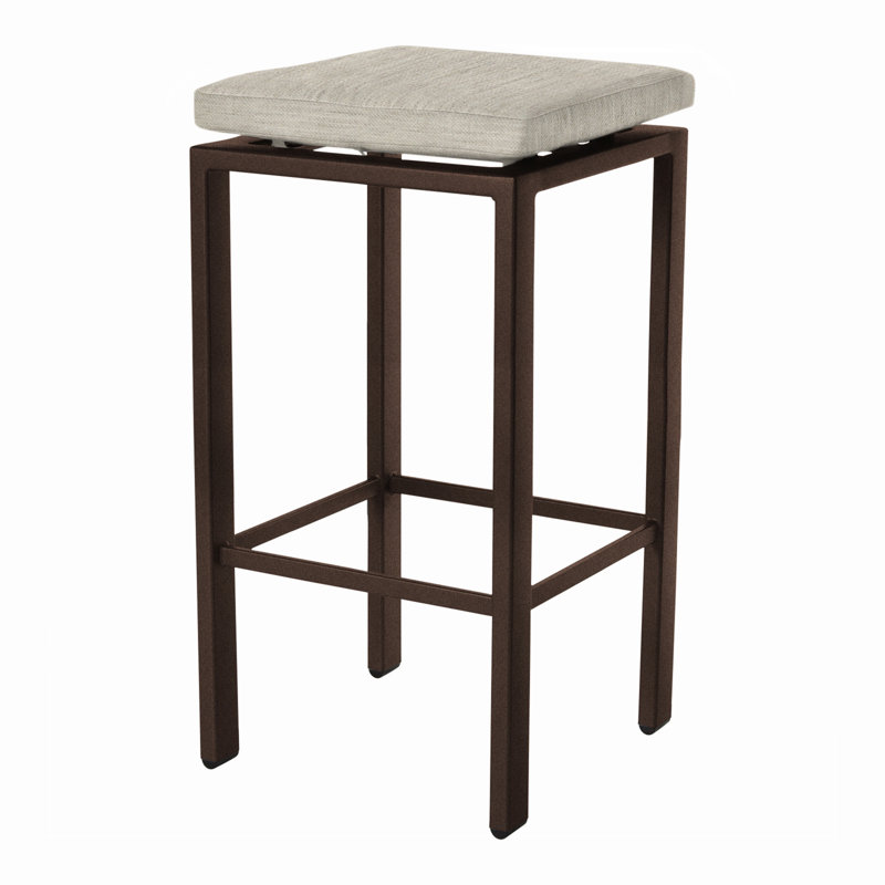 Aris Outdoor Bar Stool, Flagship Stone Sunbrella®, Copper Creek, 31.25"