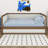 Full Size Upholstered Daybed With Trundle And Nailhead Decoration