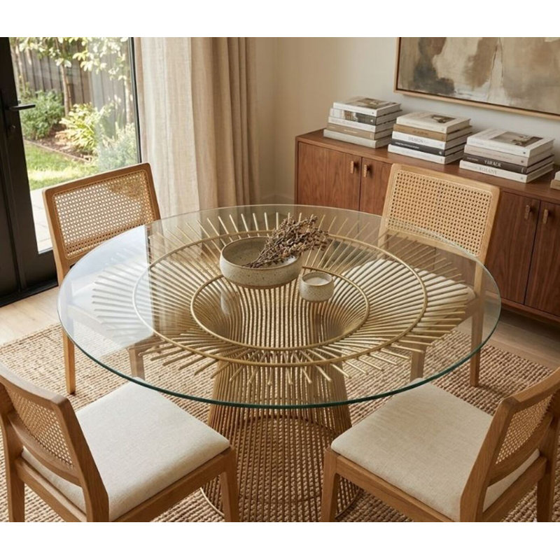 Garlene Round 39'' Dining Table, Gold