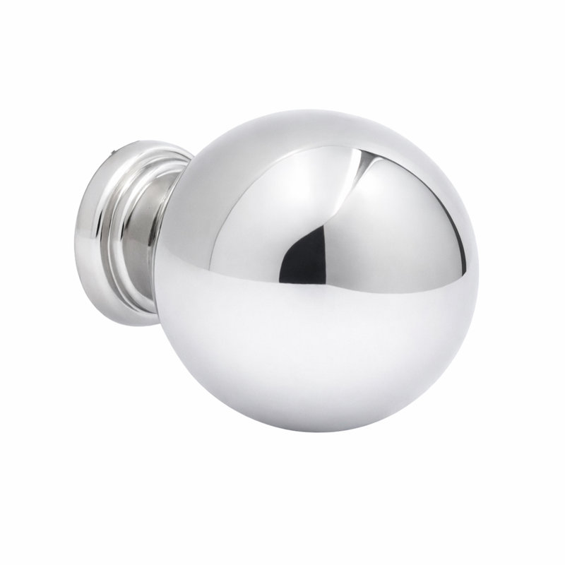 The Ball Knob - bouton en nickel poli de 1 1/4 po, Nickel poli