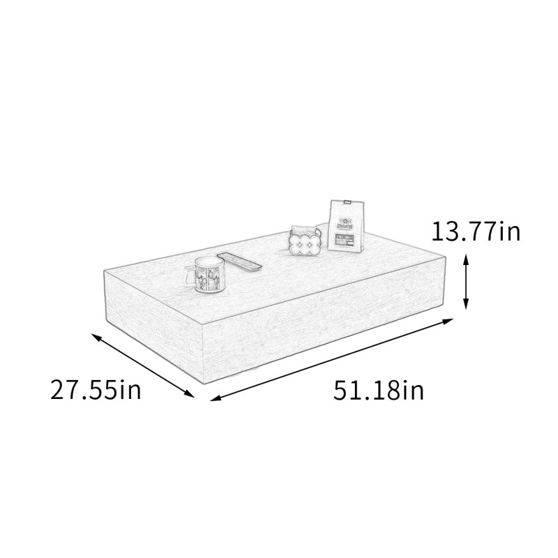 Wagram, H 13,77 po x L 51,18 po x l 27,55 po
