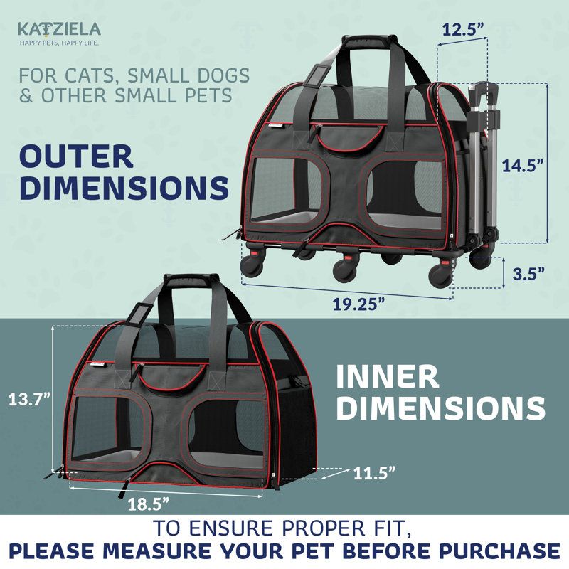 Sac de transport pour animaux Luxury Rider, Gris et rouge