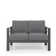 50" All-Weather Aluminum Patio Loveseat with Cushions & Frame