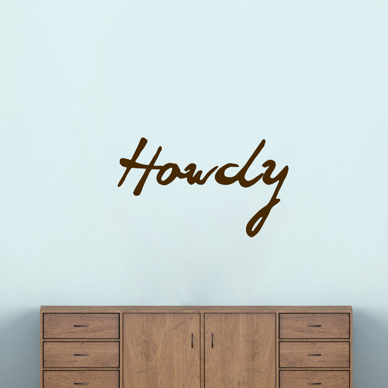 Décalcomanie murale howdy, Brun chocolat