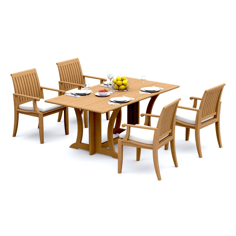 Lagos Outdoor - Piece Teak Dining Set, 4